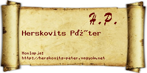 Herskovits Péter névjegykártya